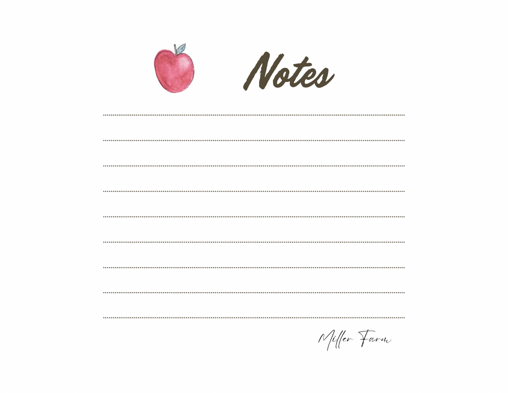 Watercolor Slow Living Note Cards- Farmhouse lined note cards
