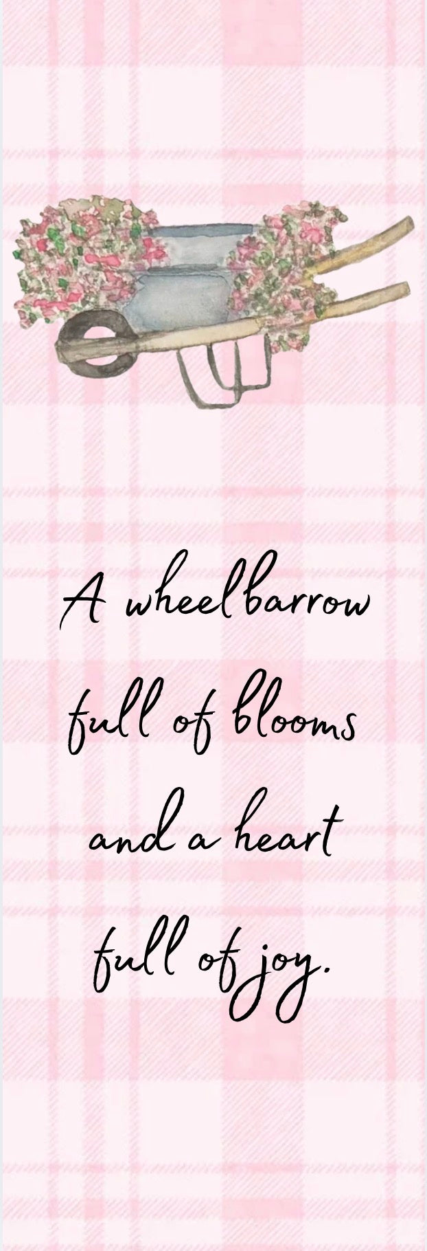 Simple Joys wheel barrel of flowers Watercolor Stationery Gift Set Art Print, Notepad, Bookmark, Note Cards & Mini Cards