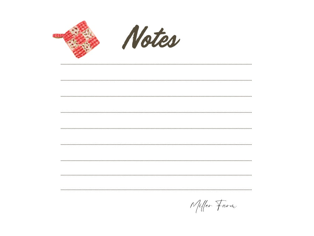 Simple Joys Quilted Potholder Watercolor Stationery Gift Set|
Art Print, Notepad, Bookmark, Note Cards & Mini Cards