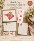 Simple Joys Quilted Potholder Watercolor Stationery Gift Set|
Art Print, Notepad, Bookmark, Note Cards & Mini Cards