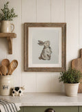 Framed Bunny Watercolor Art Print, 8" x 10"