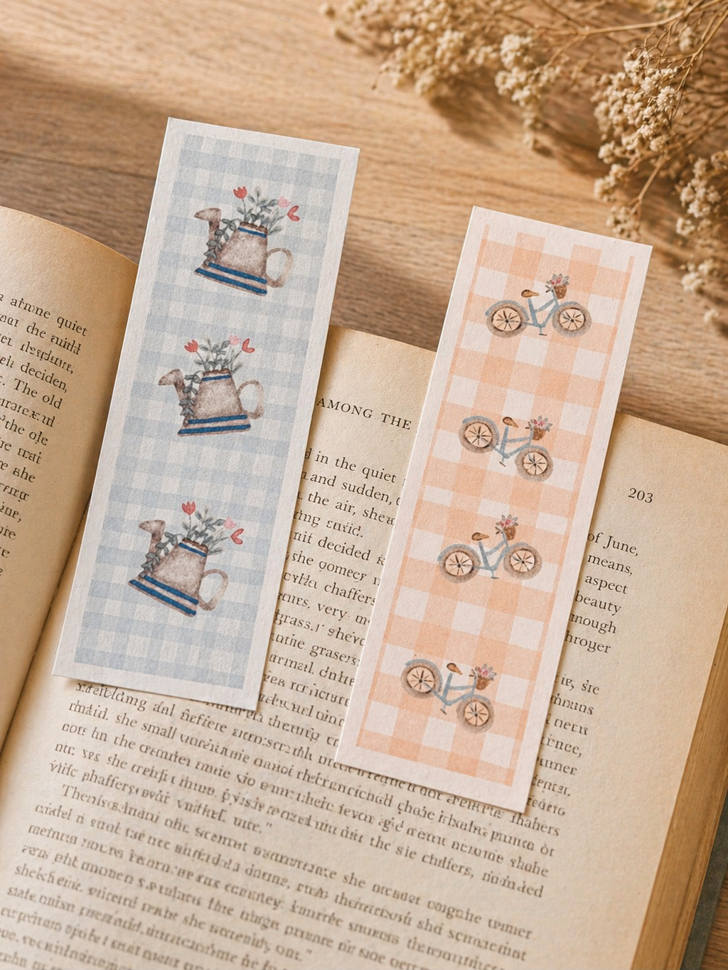 Watercolor Cozy Bookmark Set- farmhouse Art Print Bookmarks - 2 for $12
