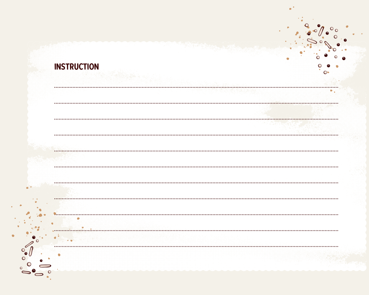 Watercolor Slow Living Recipe Cards- farmhouse lined recipe cards