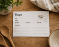 Watercolor Slow Living Recipe Cards- farmhouse lined recipe cards