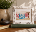 Framed Original Watercolor Clothes Line Painting, 4x6