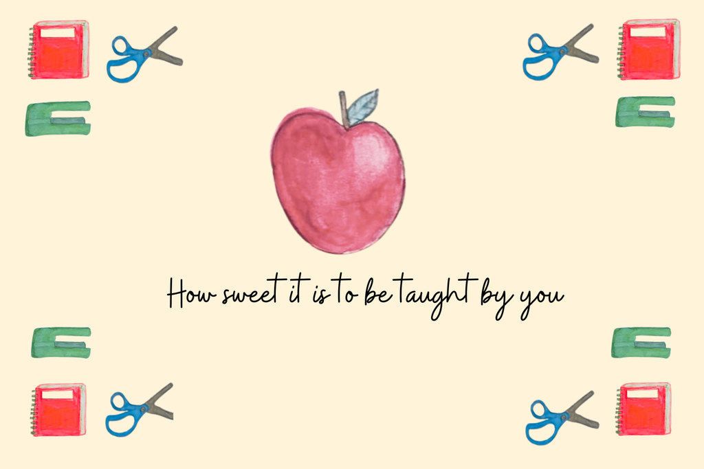 Watercolor Teacher Themed Greeting Cards - Farmhouse Teacher themed greeting cards