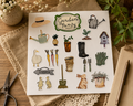 Garden Party Sticker sheet/Garden Themed Sticker Sheet (4 x 6 )