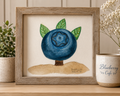 Framed Blueberry Cafe Watercolor 4 x 6 Art Print