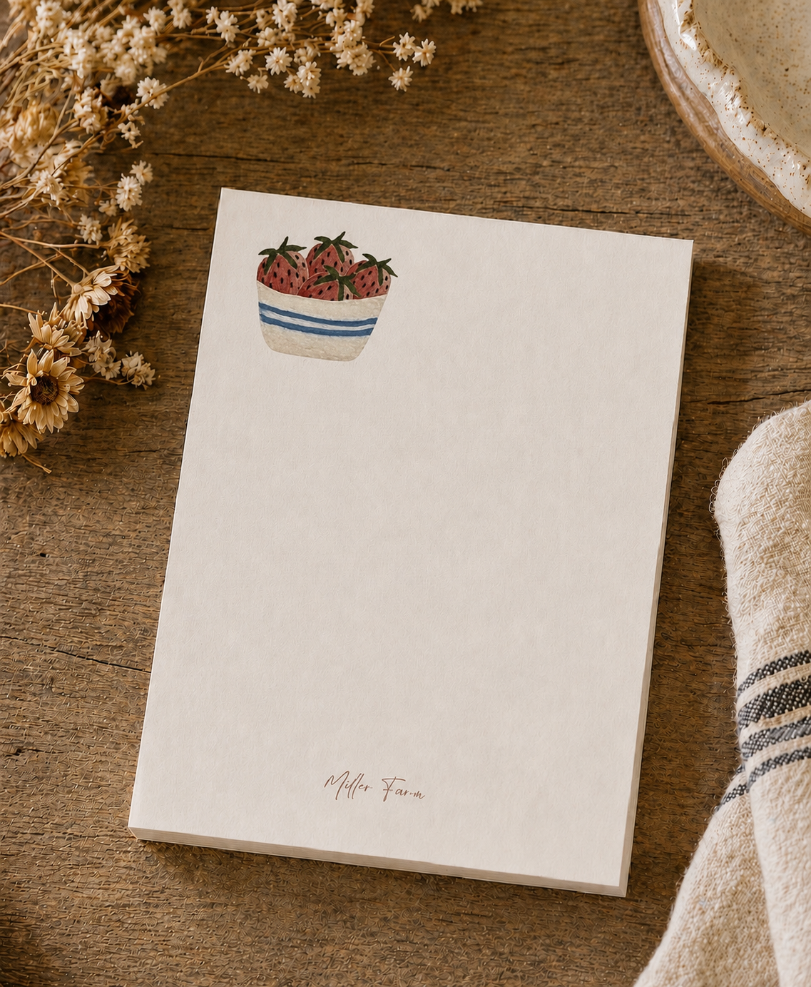 Simple Joys Bowl of Strawberries Watercolor Stationery Gift Set
Art Print, Notepad, Bookmark, Note Cards & Mini Cards