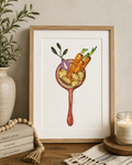 Original Watercolor Pot of Vegetables Painting
