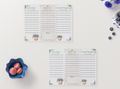 The Watercolor Weekly Note Pad - farmhouse-lined notepad