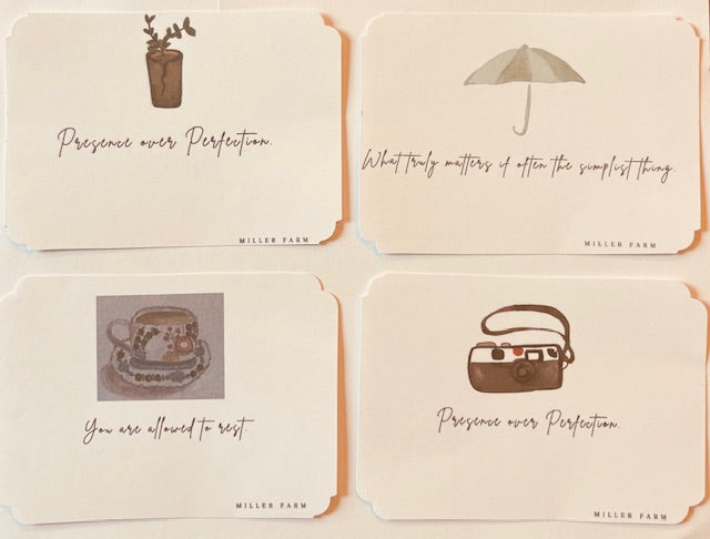 Watercolor Slow Living Affirmation Cards - farmhouse Art Print Affirmation cards