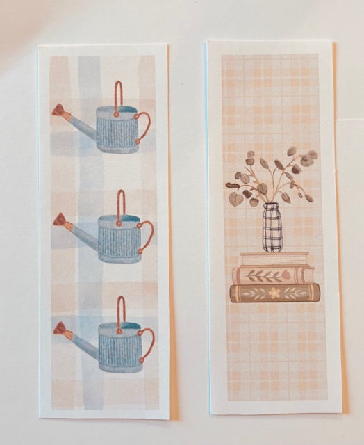 Watercolor Cozy Bookmark Set- farmhouse Art Print Bookmarks - 2 for $12